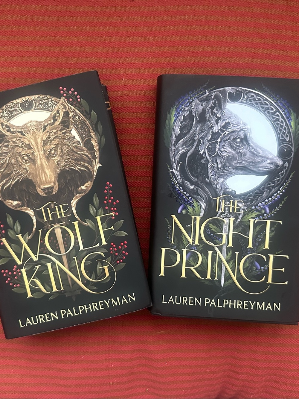 Wolf King & Night Prince. Lauren Palphreyman Deluxe HCs sprayed edges. Like new